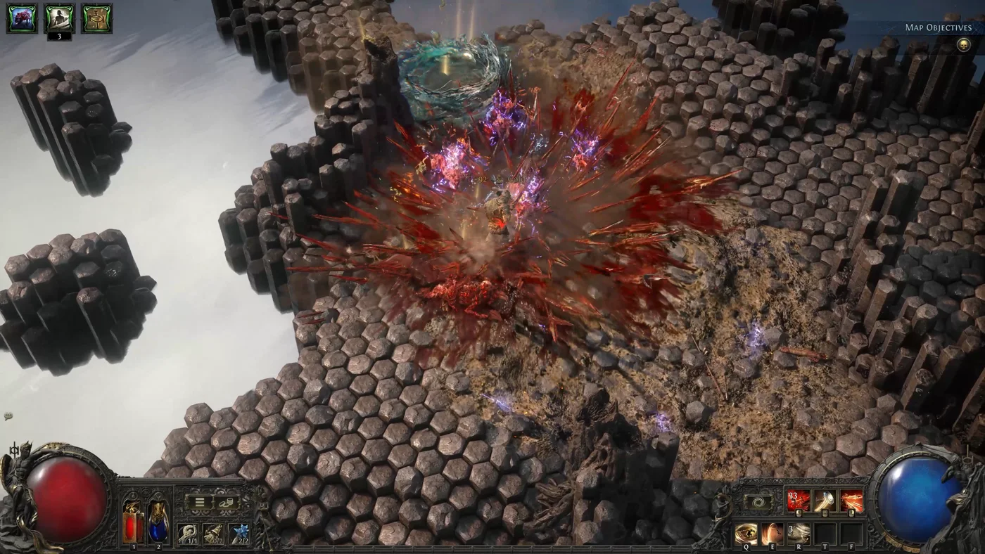 Path of Exile Shattered Lake area — map reveal screenshot